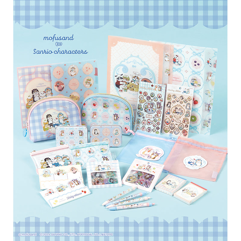 mofusand× Sanrio Characters Clear File A5 3P (Retro Frame)