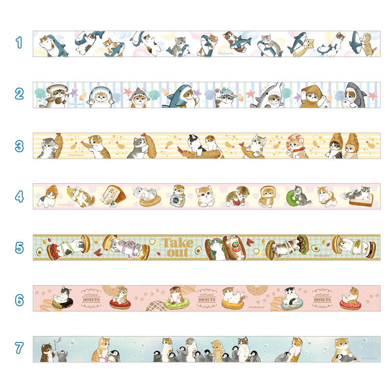 mofusand Masking tape collection 1BOX 7 pieces