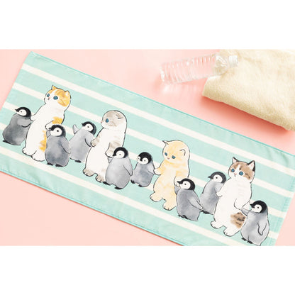 mofusand Face towel green border