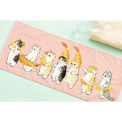 mofusand Face towel salmon pink