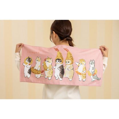 mofusand Face towel salmon pink