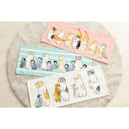 mofusand Face towel salmon pink