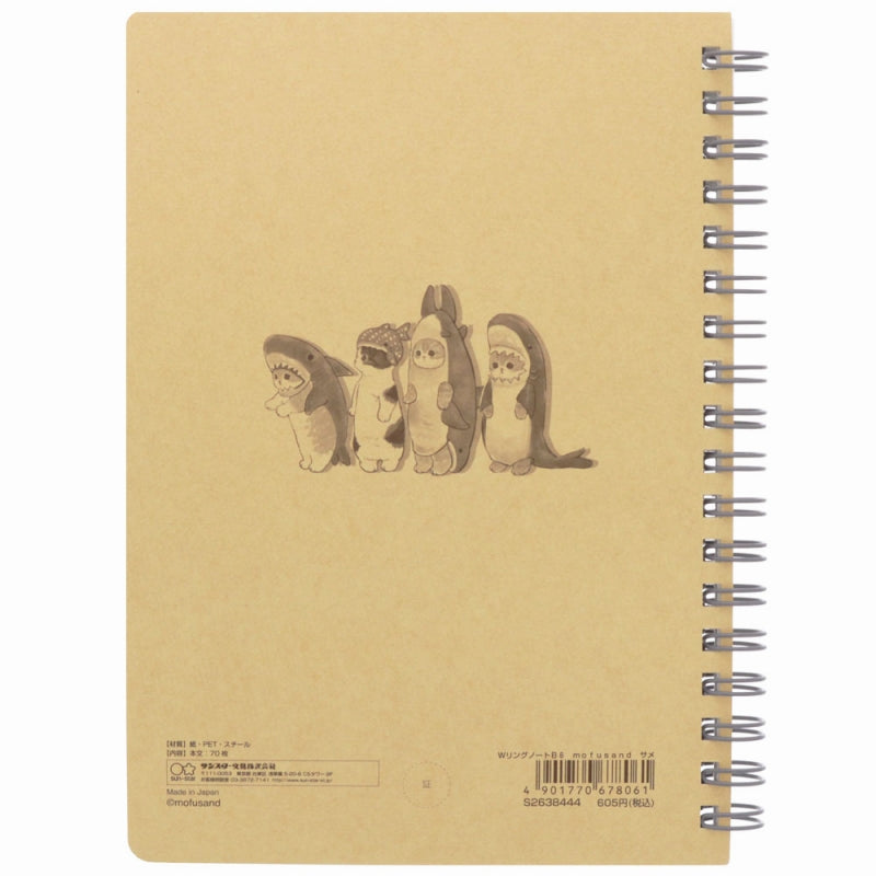 mofusand W Ring Notebook B6（鲨鱼）