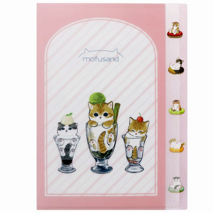 mofusand Die -cut clear file 5P (sweets)