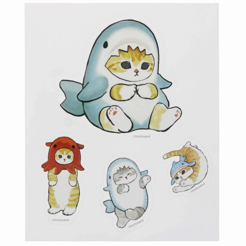 mofusand Big Clear Sticker (Shark)