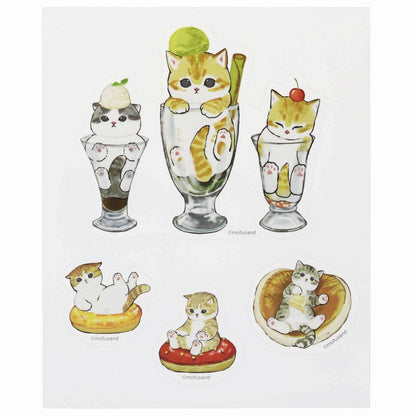 mofusand ビッグクリアステッカー(スイーツ)