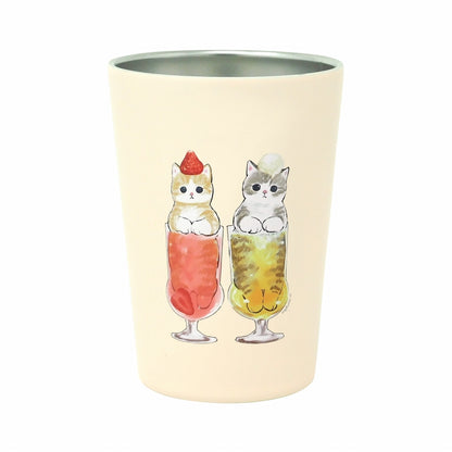 mofusand 2way vacuum double tumbler M (cat parfait)