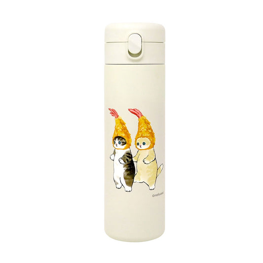 mofusand ステンレスワンプッシュボトル 480ml(ダブルえび天にゃん)