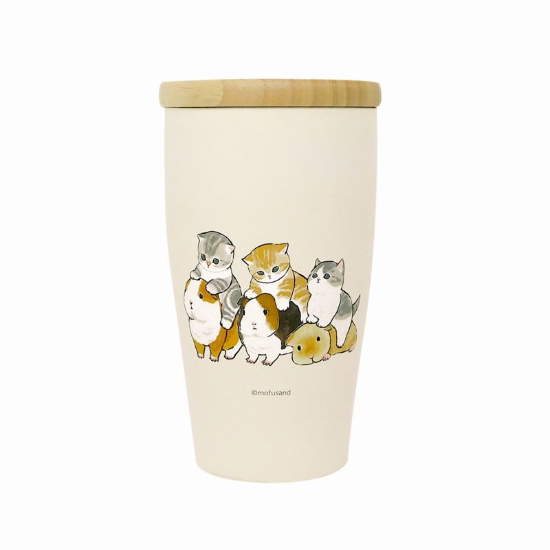 mofusand 木蓋付きステンレスタンブラー 350ml(モルモット試乗会)
