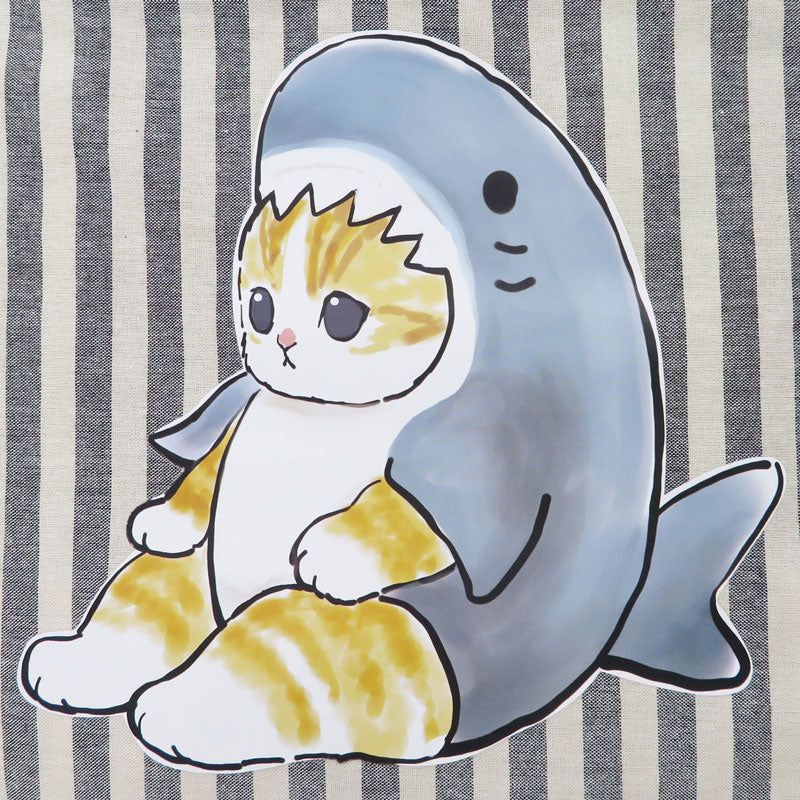 mofusand Print H type apron (shark Nyan)