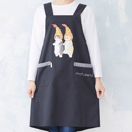mofusand Print Freecroth apron (Ebi Nyan)
