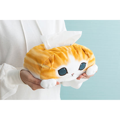 mofusand 玩偶面紙盒套（茶虎貓臉特寫）