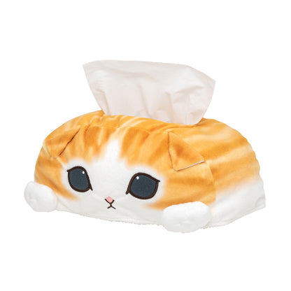 mofusand 玩偶面紙盒套（茶虎貓臉特寫）