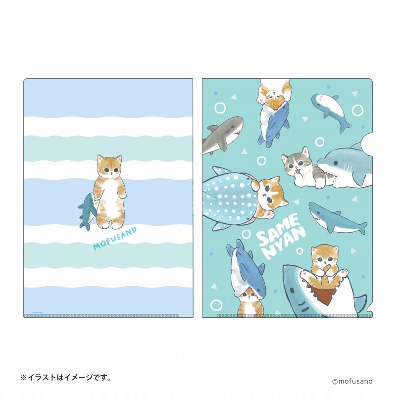 mofusand 해양 생물 고양이 클리어 파일 (Shark Nyan)