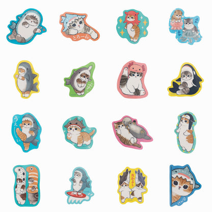 mofusand Marine Life Cat Trading clear sticker collection (16 types in total)