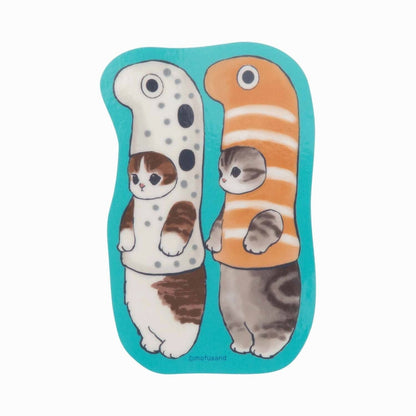 mofusand Marine Life Cat Trading clear sticker collection (16 types in total)