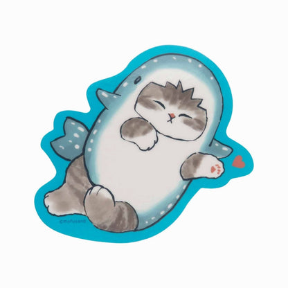 mofusand Marine Life Cat Trading clear sticker collection (16 types in total)