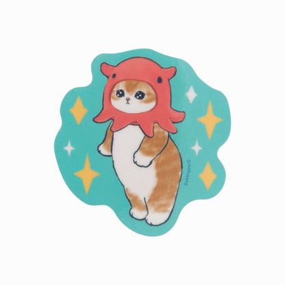 mofusand Marine Life Cat Trading clear sticker collection (16 types in total)