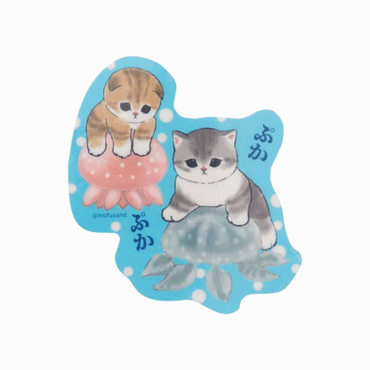 mofusand Marine Life Cat Trading clear sticker collection (16 types in total)