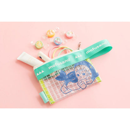 mofusand クリア格子のビニールポーチ