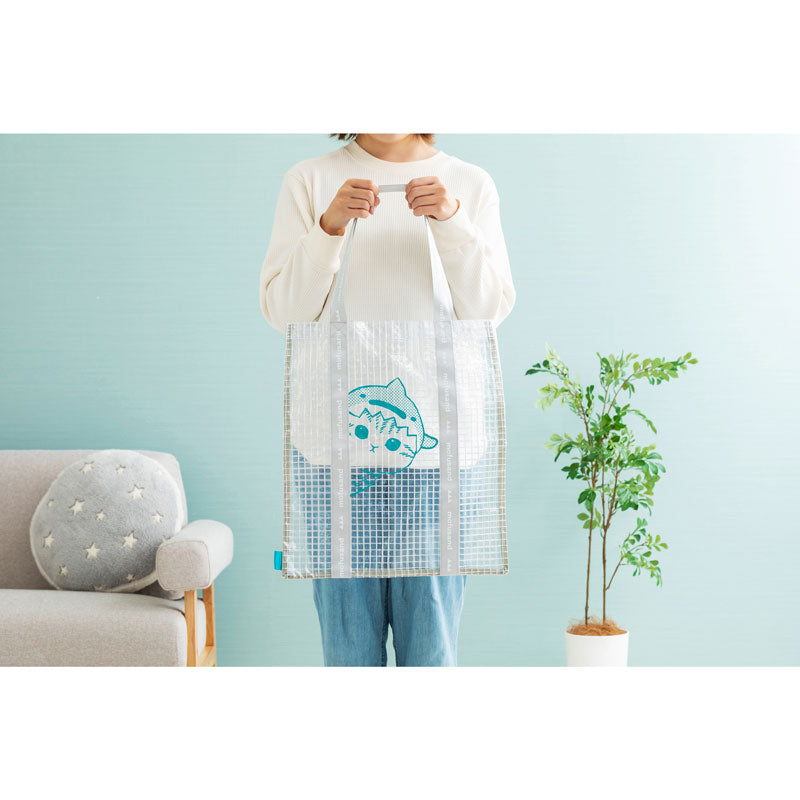 mofusand 透明晶格乙烯基手提袋