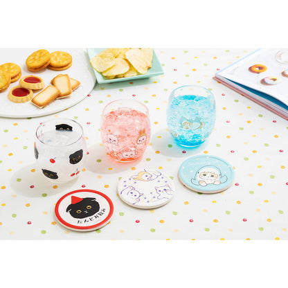 mofusand Mino ware water absorption coaster (white cat)