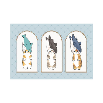 mofusand 明信片（窗户海洋生物猫）