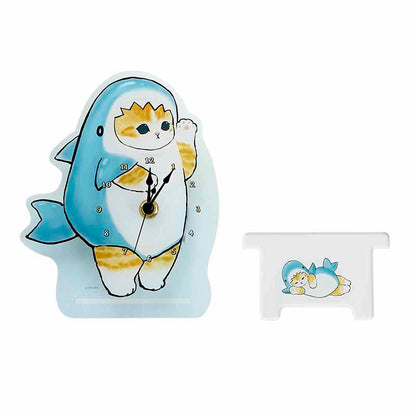 mofusand 鯊魚貓彎曲時鐘