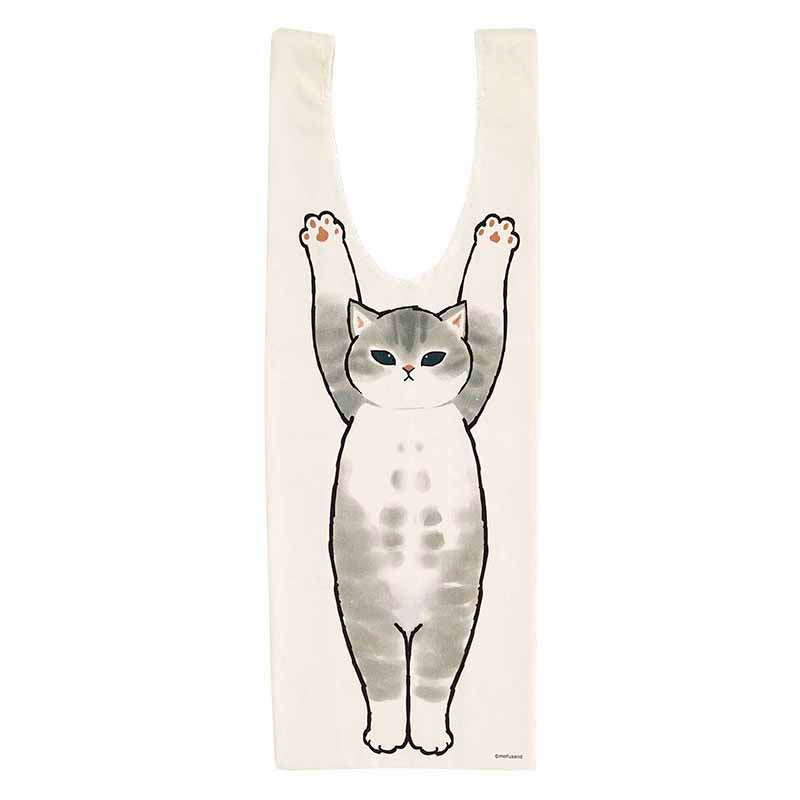 mofusand 고양이 마르크 가방을 불고 있습니다