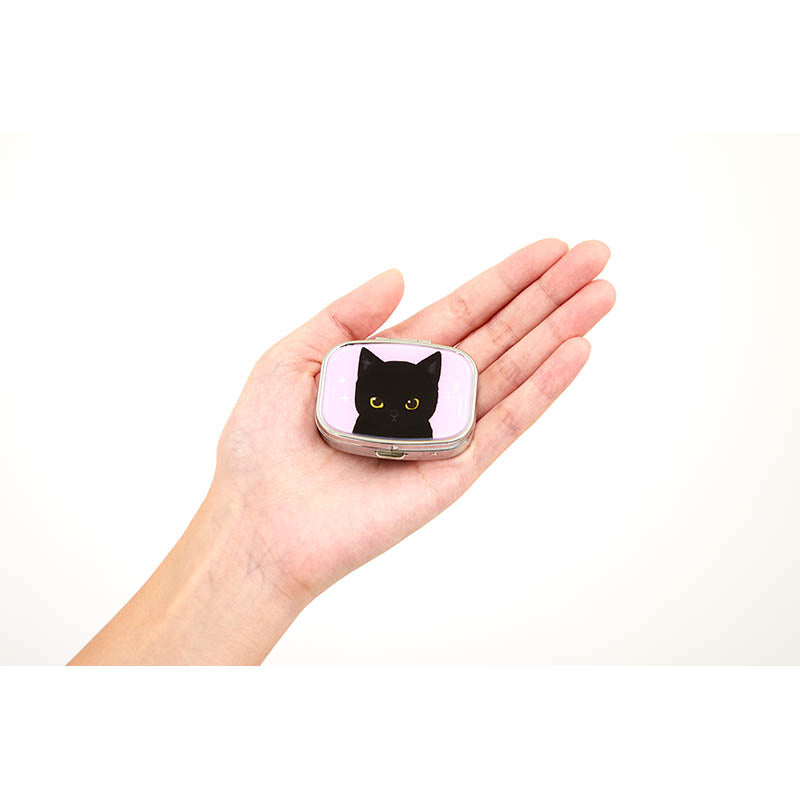 mofusand ミニ収納付きコンパクトミラー(くろねこ) | mofusandもふもふ