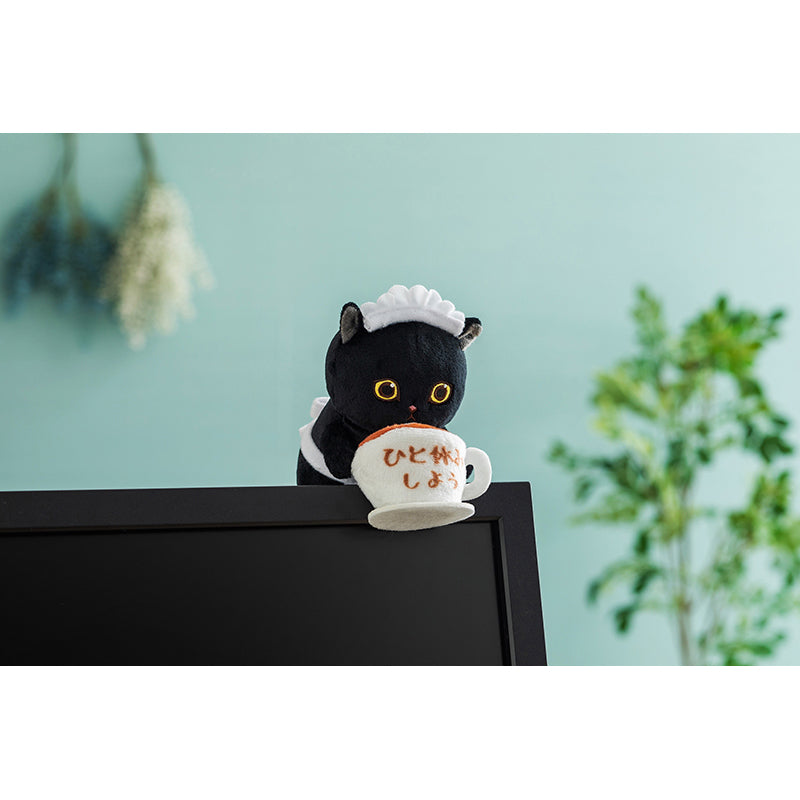 mofusand 螢幕趴趴玩偶（家務助手黑貓）