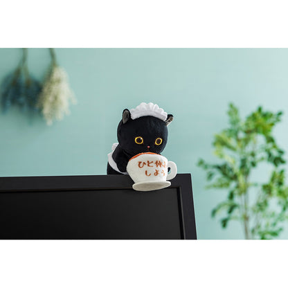 mofusand 螢幕趴趴玩偶（家務助手黑貓）