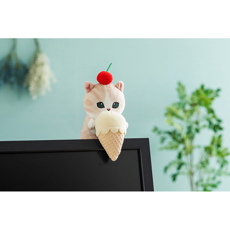 mofusand Desktop Hanging Plush (Ice Cream Meow)