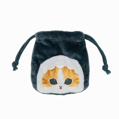 mofusand 상어 고양이 오카오 드로 스트링