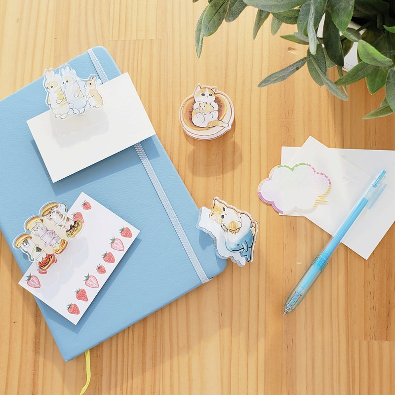 mofusand Acrylic clip rabbits BL