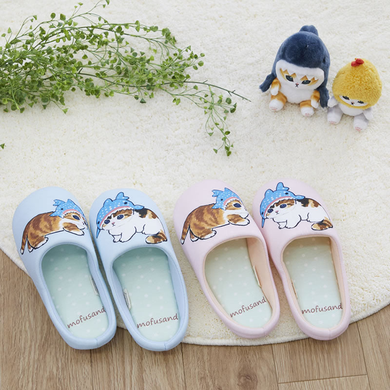専用mofusandモフサンド　ルームシューズ　ファームにゃん2足セット3／8迄 mofusand ルームシューズ(にゃんこフラワー) | mofusandもふもふマーケット