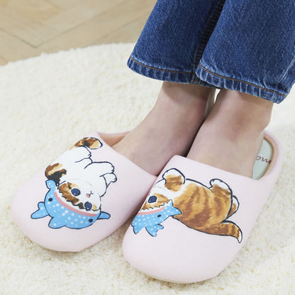 mofusand Shark Cat Dot room shoes PI