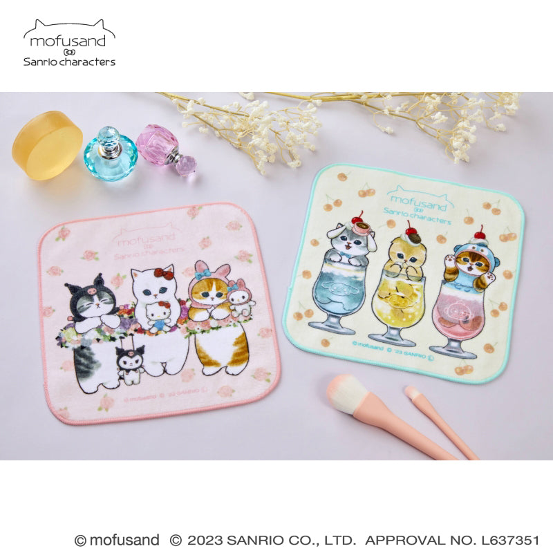 mofusand× Sanrio Characters Hand Towel (Soda)