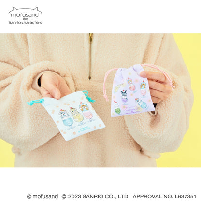 mofusand× Sanrio Characters Microfiber Mini Drawstring 2 pieces (Ohana)