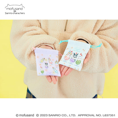 mofusand× Sanrio Characters Microfiber Mini Drawstring 2 pieces (Ohana)
