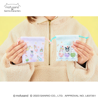 mofusand× Sanrio Characters Microfiber Mini Drawstring 2 pieces (Ohana)
