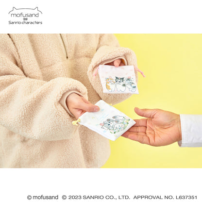 mofusand× Sanrio Characters Microfiber Mini Drawstring 2 pieces (Ohana)