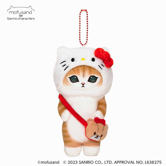 mofusand × Sanrio Characters Mascot Keychain (Hello Kitty)