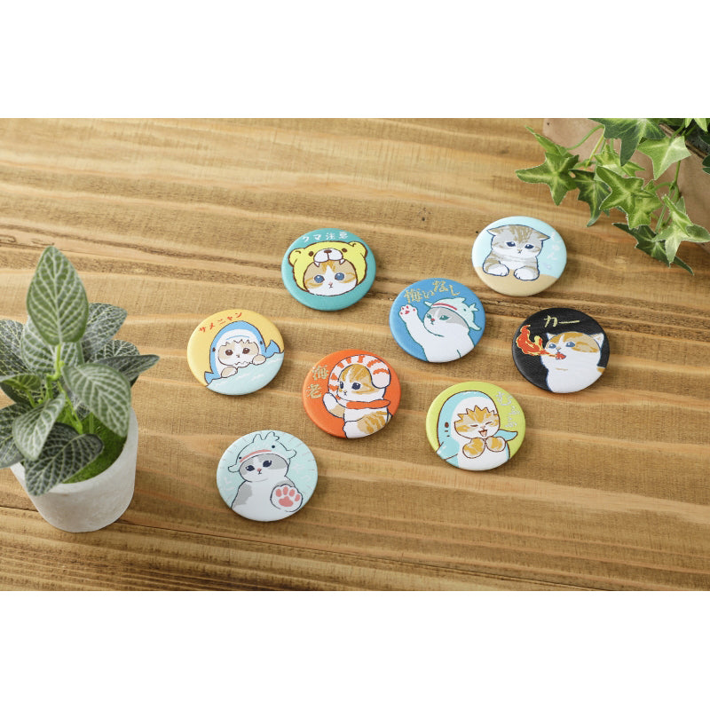 mofusand ジャガード織缶バッジ(クマ注意)