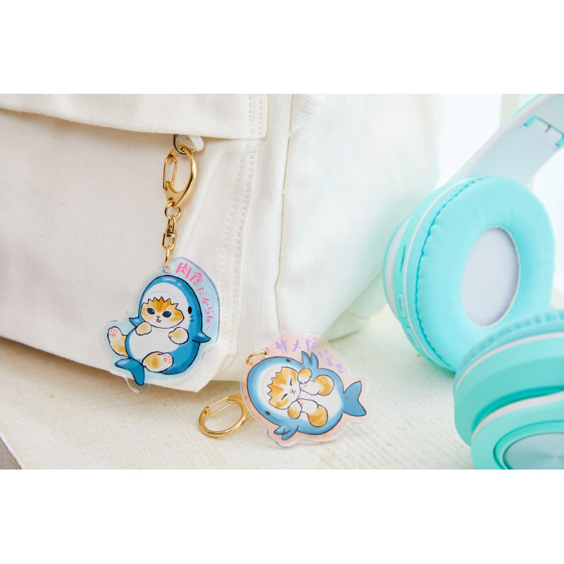 mofusand 鲨鱼猫丙烯酸纤维钥匙扣（因为它是食肉的）