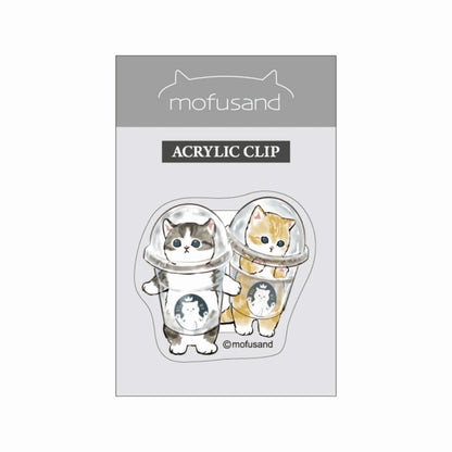 mofusand Acrylic clip (cafe)