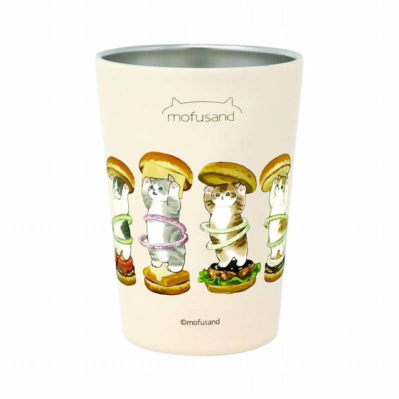 mofusand 2way vacuum double tumbler M (hamburger Nyan)
