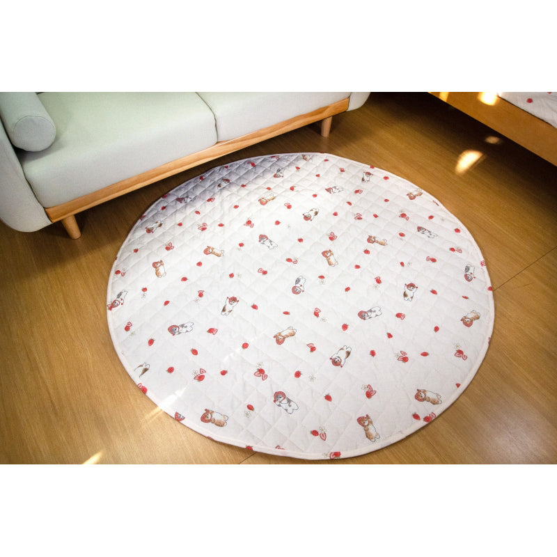 mofusand　モフサンド　キルティング 円形ラグ　敷きパッド　まとめ売り mofusand ラウンドラグ(イチゴ) | mofusandもふもふマーケット