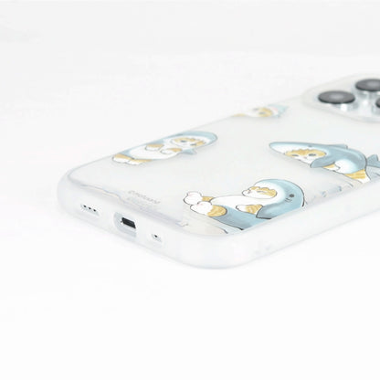 mofusand iiiifit clear iPhone 14Pro/13pro兼容案例（鯊魚貓)