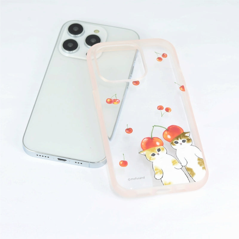 mofusand IIIIfit Clear iPhone 14Pro/13Pro対応ケース(さくらんぼ